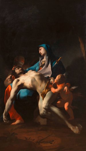 Pieta by Paul Troger Oil Painting