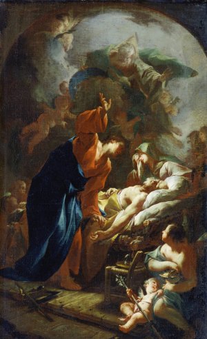 The Death of Joseph by Paul Troger Oil Painting