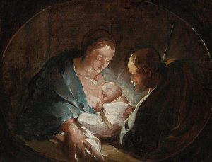 The Holy Family by Paul Troger Oil Painting