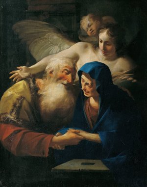 Tobias and Anna by Paul Troger Oil Painting