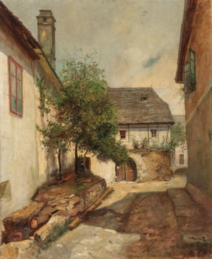 Alte Gasse Wachau by Paul Unbereit Oil Painting