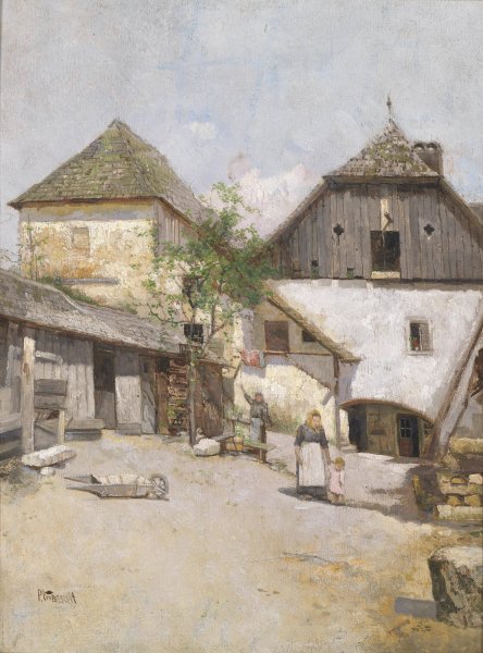 Gehoft in Spitz by Paul Unbereit - Hand-Painted Oil Painting Reproduction