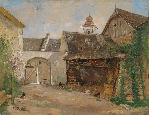Innenhof in der Wachau by Paul Unbereit - Hand-Painted Oil Painting Reproduction