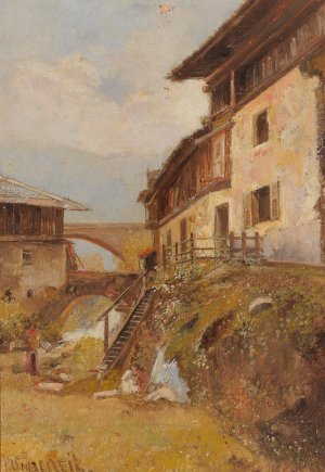 Tyrolean Motif by Paul Unbereit Oil Painting