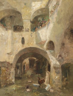 Wachauer Hof by Paul Unbereit Oil Painting