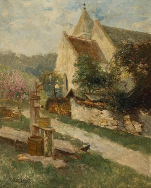 Ziehbrunnen vor der Kapelle by Paul Unbereit Oil Painting