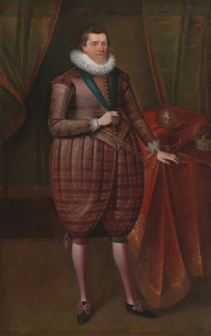 James I of England by Paul Van Somer Oil Painting