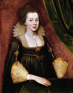Portrait of a young Lady by Paul Van Somer Oil Painting