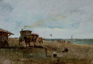 French Country Landscape by Paul Vernon Oil Painting