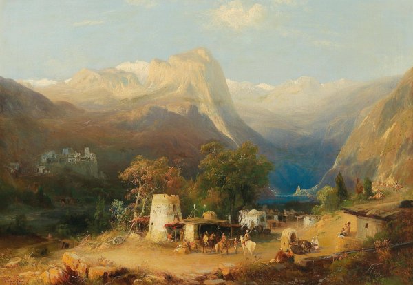 Main Product Photo of Caucasian landscape Painting by Paul Von Franken