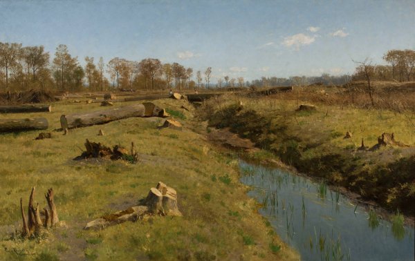 Early spring  by Paul Von Ravenstein - Hand-Painted Oil Painting Reproduction