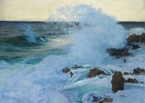 Meeresbrandung by Paul Von Spaun Oil Painting