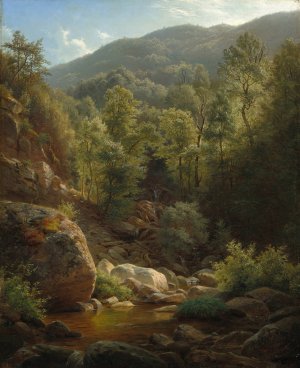 Scene in the Catskills by Paul Weber Oil Painting