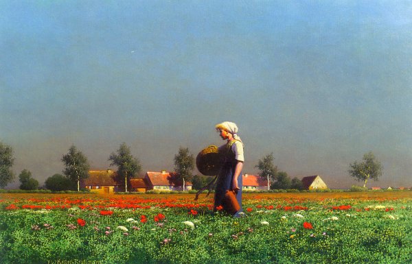 Main Product Photo of Sommerabend Painting by Paul-Wilhelm Keller-Reutlingen