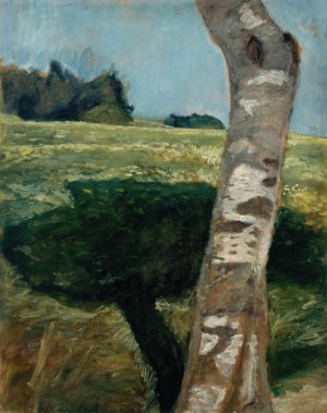 Birch Trunk by Paula Modersohn-Becker Oil Painting