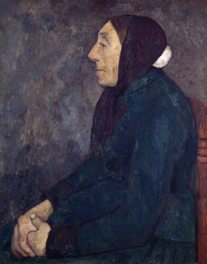 Sitting Old Peasant Woman by Paula Modersohn-Becker Oil Painting