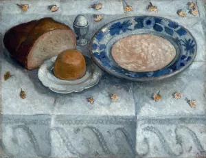 Still life with milk soup Oil painting by Paula Modersohn-Becker