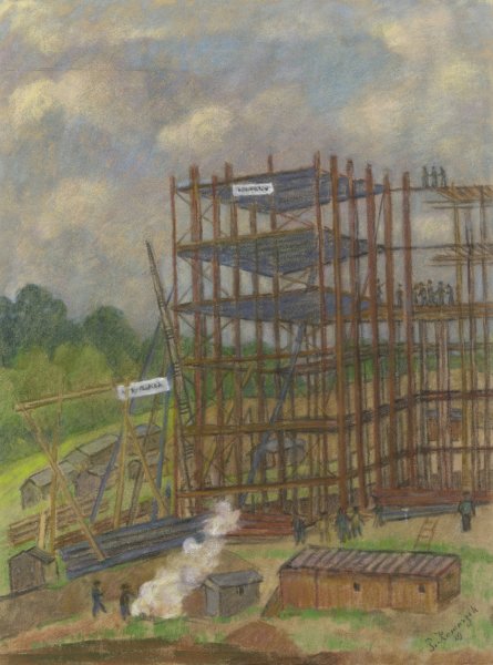 Main Product Photo of Bauplatz der I. G. Farben  Painting by Pauline Kowarzik