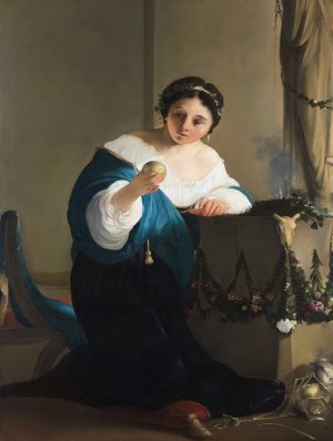 Cydippe With The Apple of Acontius by Paulus Bor Oil Painting
