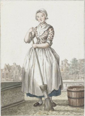 Haags dienstmeisje by Paulus Constantijn La Fargue Oil Painting