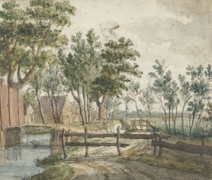 Landelijk vaart bij Voorburg by Paulus Constantijn La Fargue Oil Painting