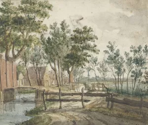 Landelijk vaart bij Voorburg Oil painting by Paulus Constantijn La Fargue