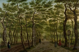 The Herepad in the Haagse Bos by Paulus Constantijn La Fargue Oil Painting