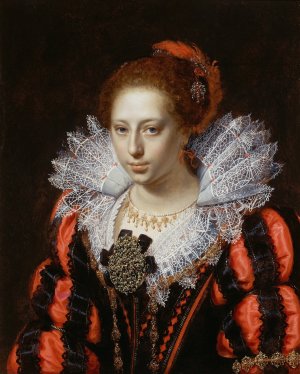 Portrait of a Young Lady by Paulus Moreelse Oil Painting