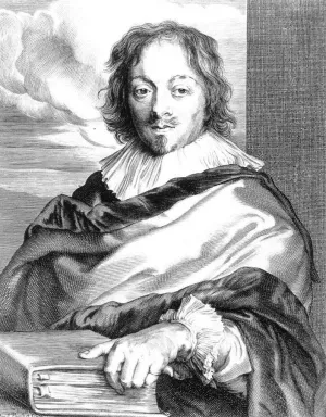 Portrait of Constantijn Huygens painting by Paulus Pontius