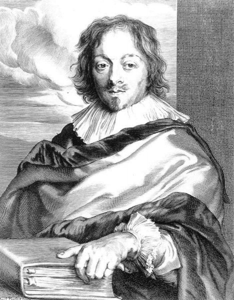 Portrait of Constantijn Huygens by Paulus Pontius - Hand-Painted Oil Painting Reproduction