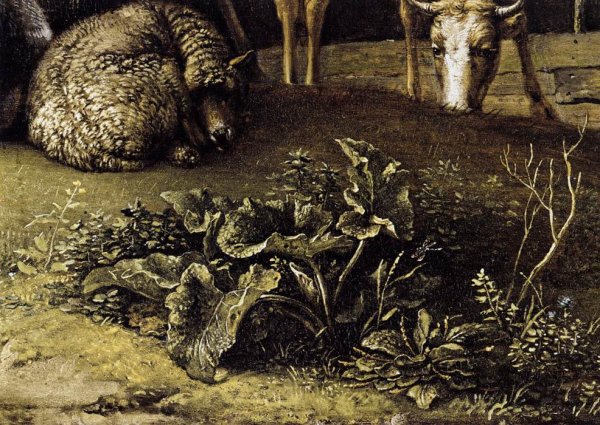 Main Product Photo of A Husbandman with His Herd Detail Painting by Paulus Potter