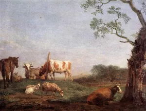 Resting Herd by Paulus Potter Oil Painting