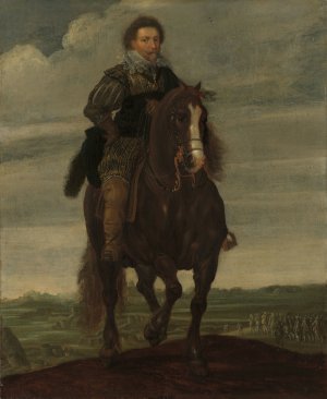 Prince Frederik Hendrik on Horseback by Pauwels Van Hillegaert Oil Painting