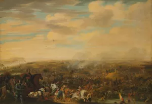 Prince Maurice at the Battle of Nieuwpoort, 2 July 1600 by Pauwels Van Hillegaert Oil Painting