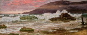 Red Sky by Pavel Alexandrovich Svedomsky Oil Painting