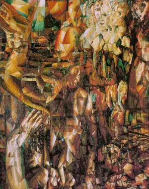 Man and a Woman by Pavel Filonov Oil Painting