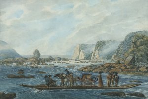 A Ferry Scene on the Susquehanna at Wright's Ferry, near Havre de Grace by Pavel Petrovich Svinin Oil Painting