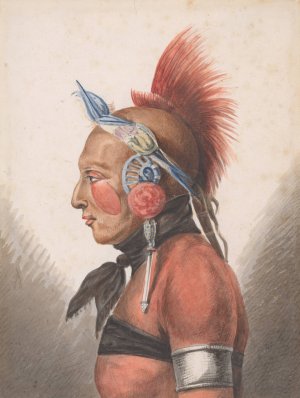 An Osage Warrior by Pavel Petrovich Svinin Oil Painting