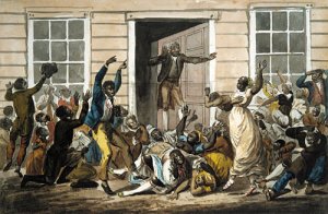 Black Methodists Holding a Prayer Meeting by Pavel Petrovich Svinin Oil Painting