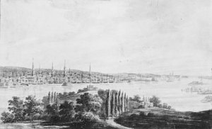 New York City and Harbor from Weehawken by Pavel Petrovich Svinin Oil Painting