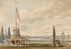 The Traveler's First View of New York—The Battery and Flagstaff by Pavel Petrovich Svinin Oil Painting