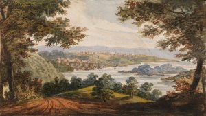 Washington and Georgetown from the Alexandria Road by Pavel Petrovich Svinin Oil Painting