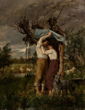 Refuge before a Storm by Pawel Jozef Merwart Oil Painting