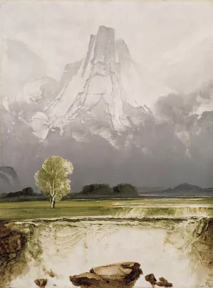 Stetind med bjerk by Peder Balke Oil Painting