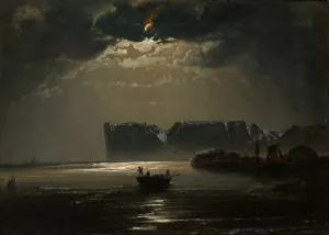 The North Cape by Moonlight by Peder Balke Oil Painting