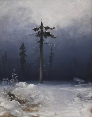 Tree in a Wintry Forest by Peder Balke Oil Painting