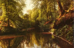At Seaby by Peder Mork Monsted - Oil Painting Reproduction