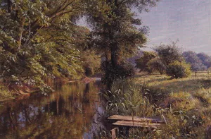 Calm Waters by Peder Mork Monsted - Oil Painting Reproduction