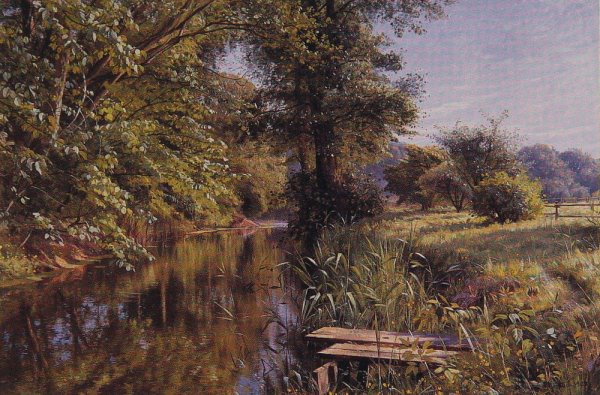 Calm Waters by Peder Mork Monsted - Hand-Painted Oil Painting Reproduction