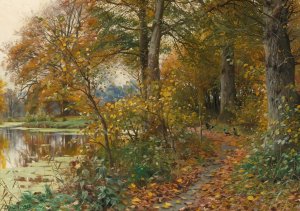 Charlottendun Forest Oil painting by Peder Mork Monsted
